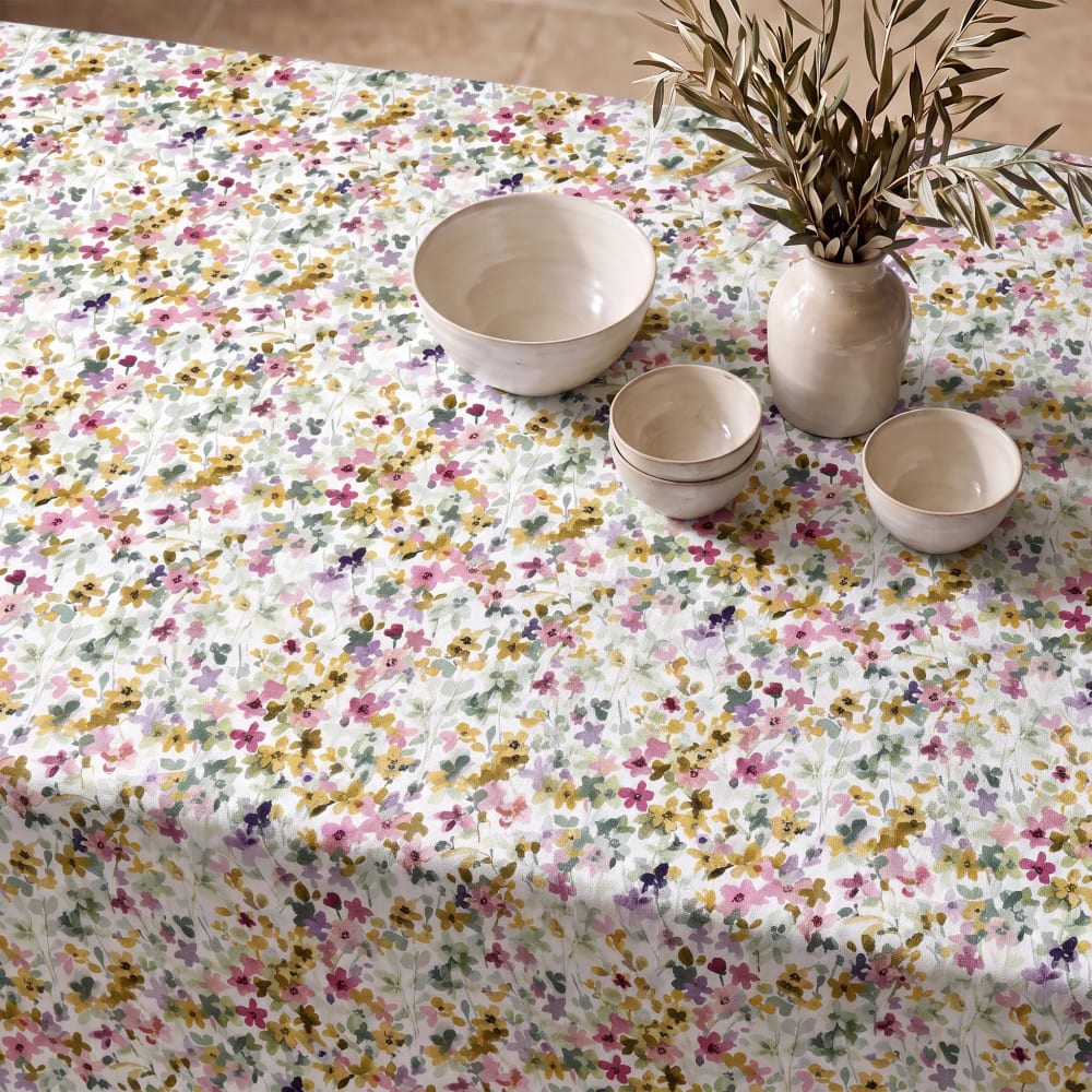 Nappe antitache 100 % coton 100 % coton multicolore 155x155 cm