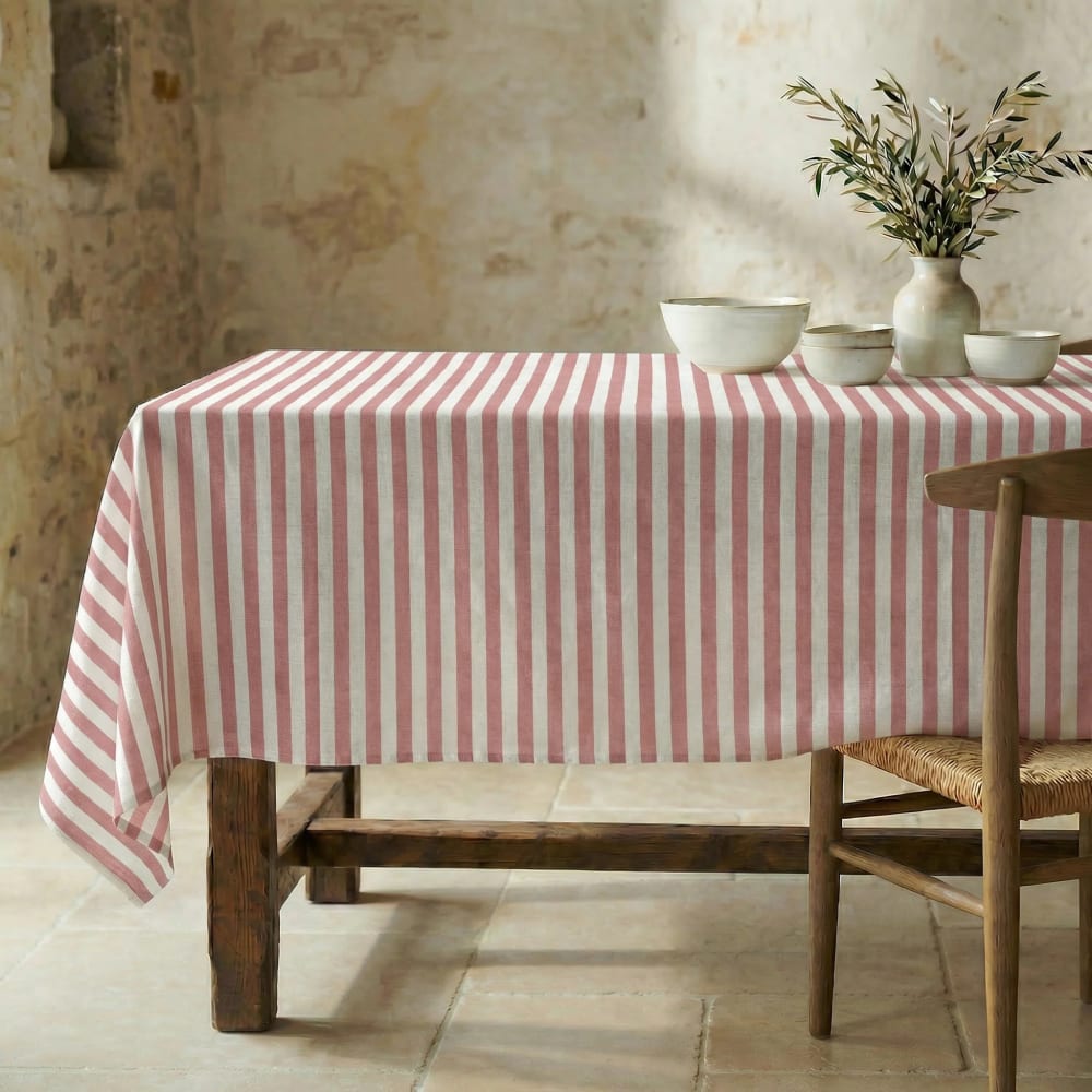 Antifleck-Tischdecke aus 100 % Baumwolle Rot 200x155 cm - Maisons