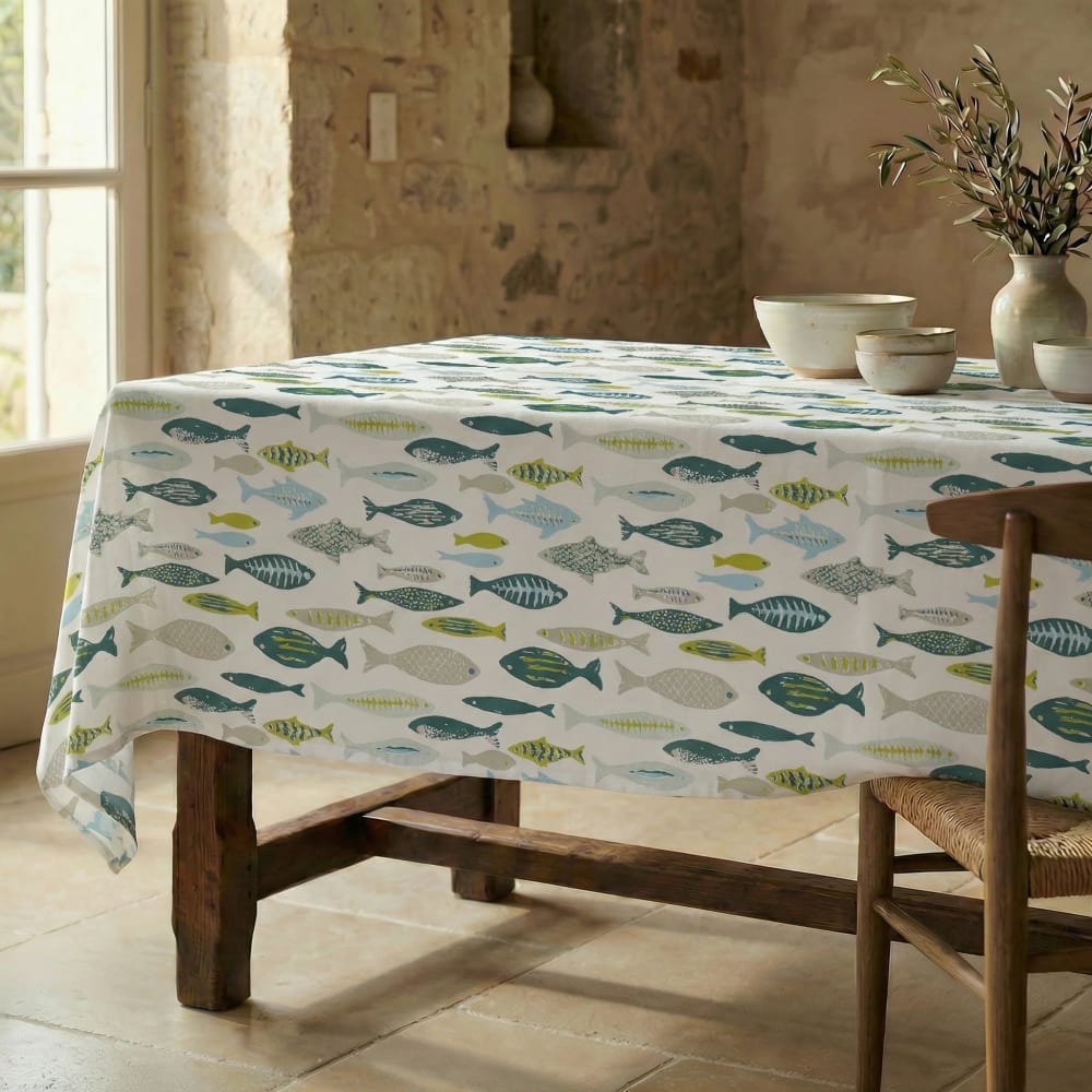 Antifleck-Tischdecke aus 100 % Baumwolle Multicolor 100x155 cm -