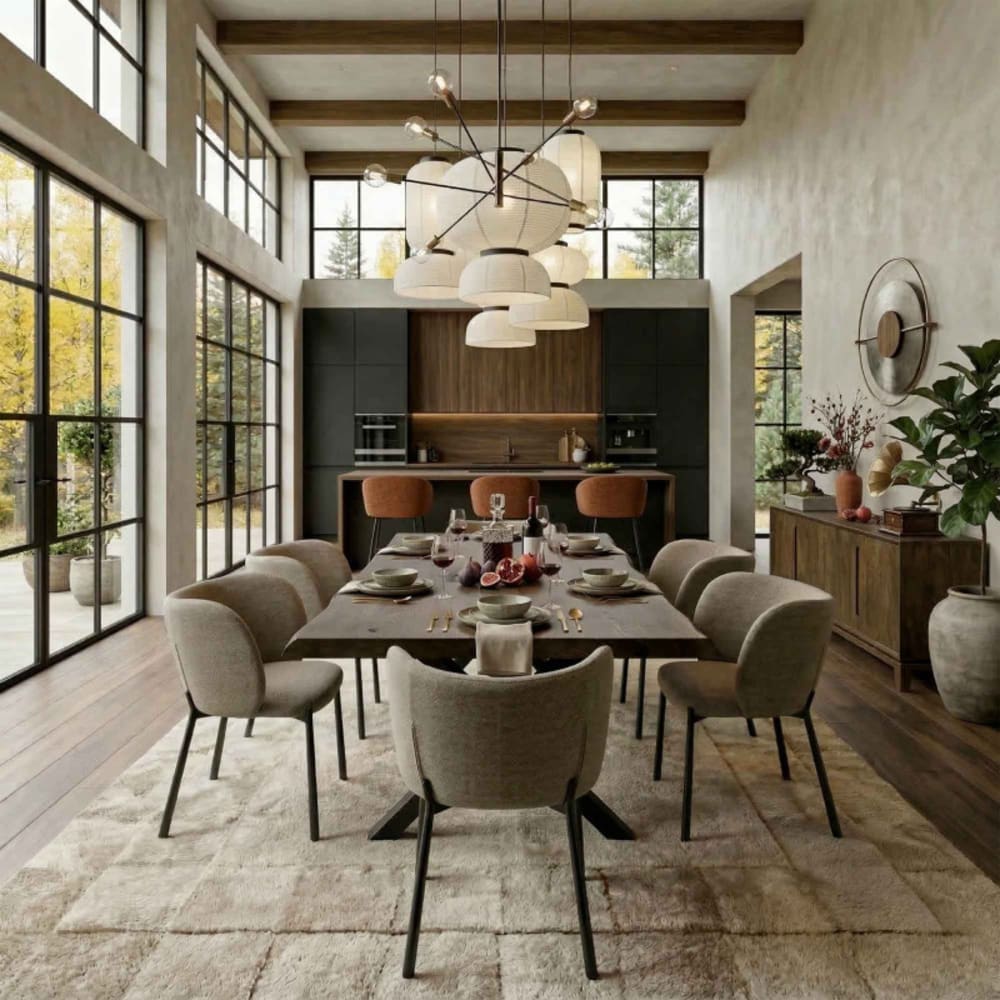 Luxury taupefarbene Farbe-Stofftischstuhl (x2) - Maisons Du Monde