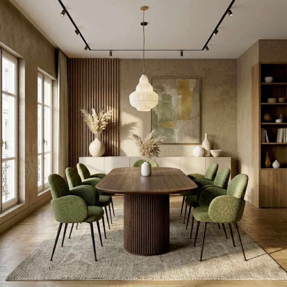 Ikon Stoffstuhl in Olive (x2) - Maisons Du Monde