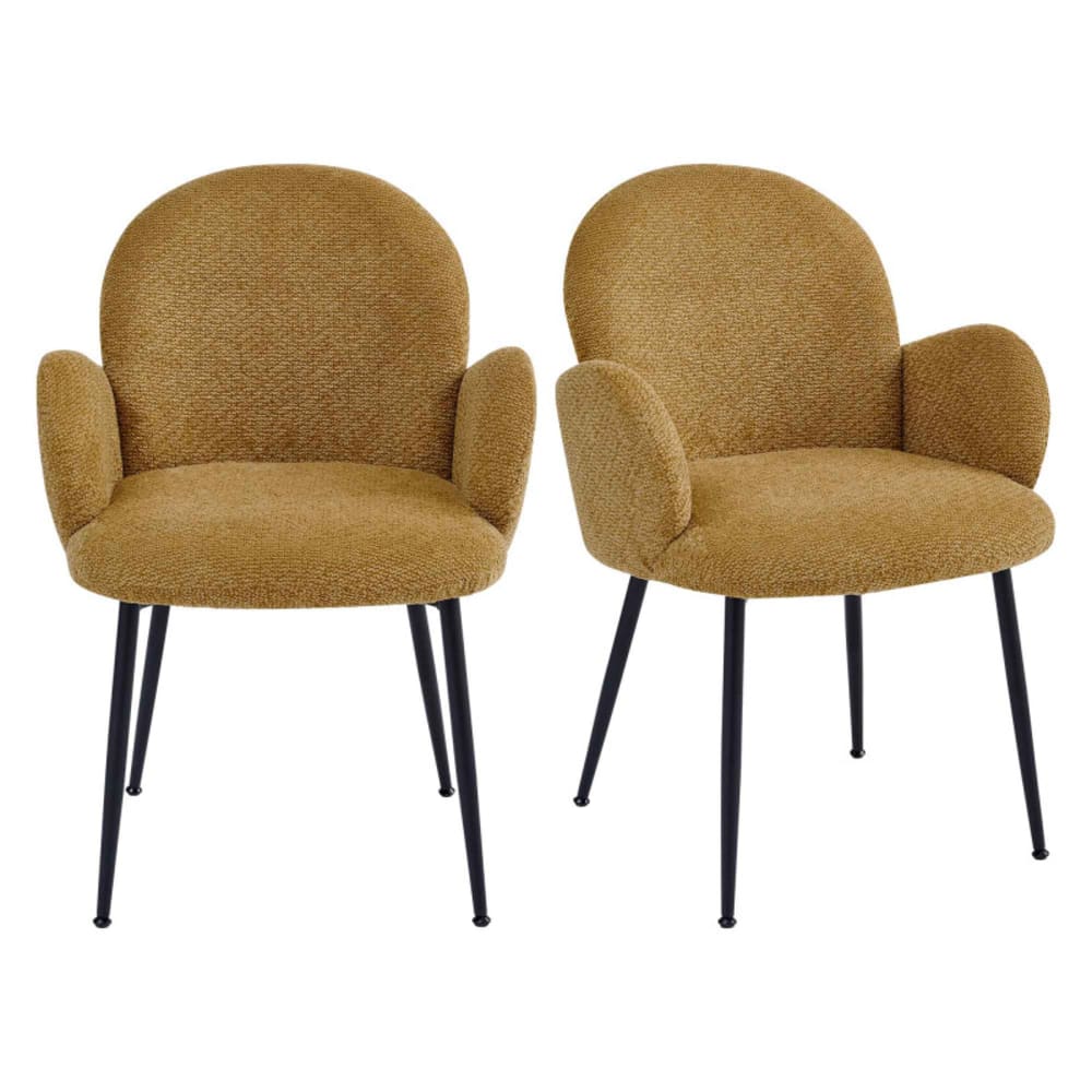 Moloo Ikon Stoffstuhl in Ocker (x2) style modern Gelb Öko-Tex Zertifikat Stoff