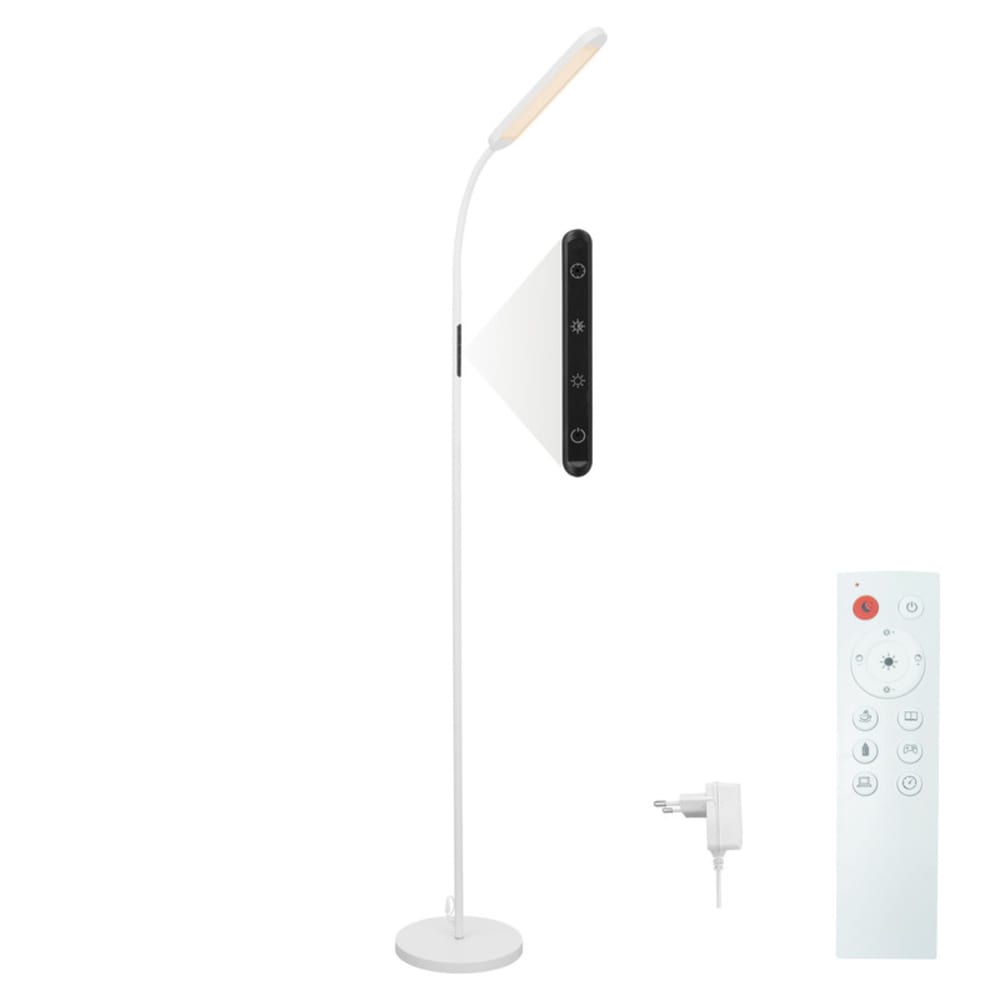 Lampadaire LED en métal, L:138, blanc