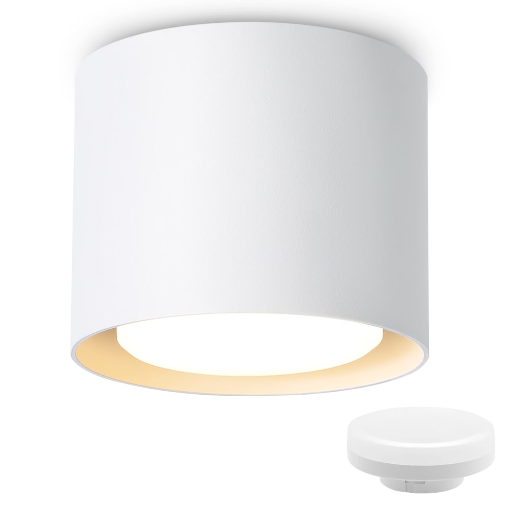 Duderstadt - spot de plafond led en métal, blanc, l 10 cm — vue 3