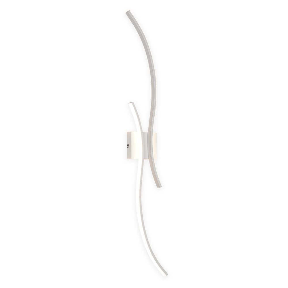 Lepore - applique murale led en métal, blanc, l 102 cm