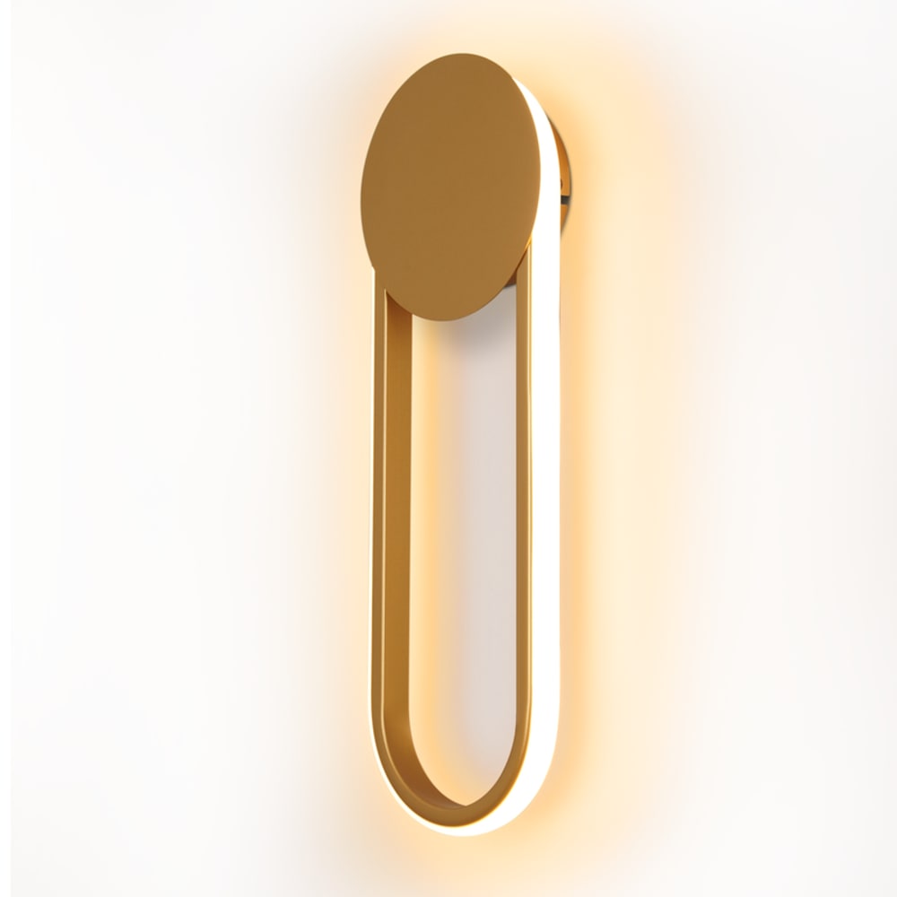 Applique murale LED, métal, L:42, or
