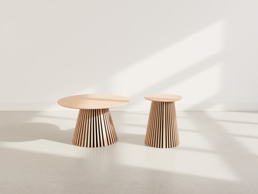 Table basse style scandinave table basse : 78 cm / bout de canapé : 40