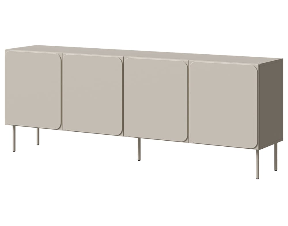 Buffet bas contemporain 200 cm beige
