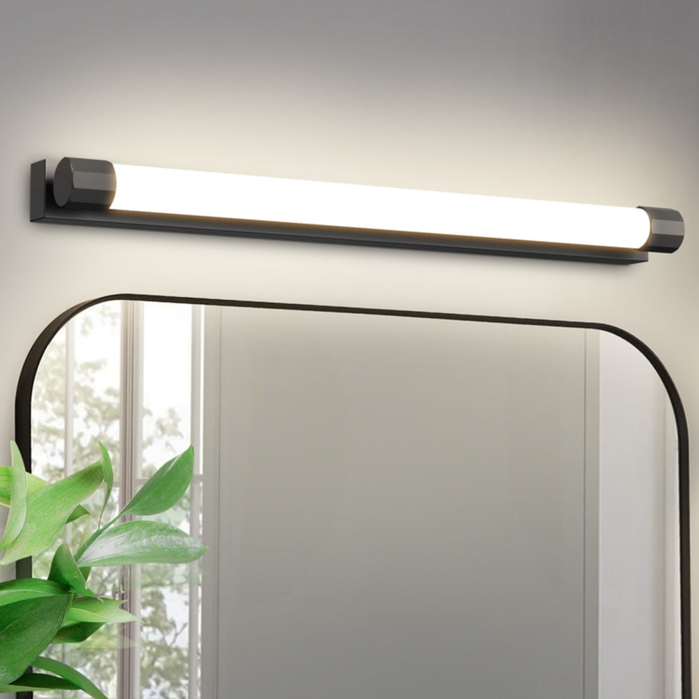 Lewter - applique murale led en verre, noir, l 50 cm — vue 3