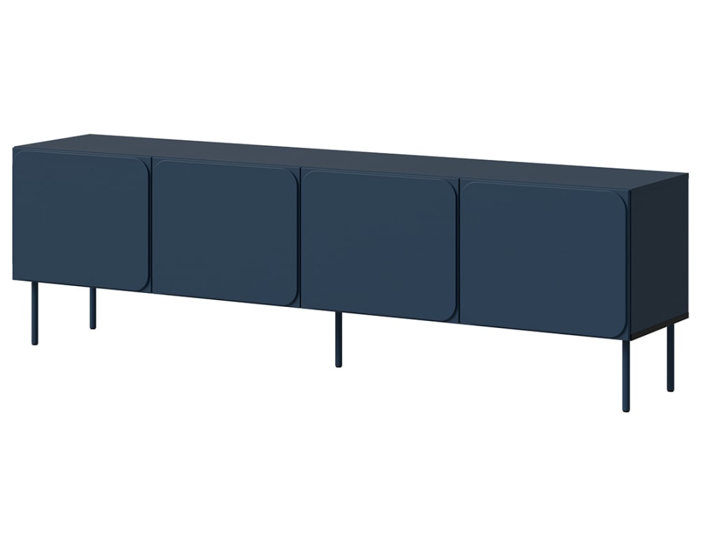 Meuble TV style contemporain 200 cm bleu