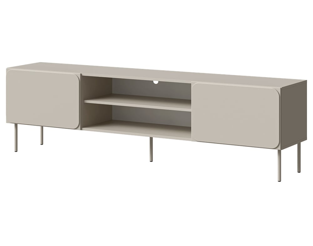 Meuble TV style contemporain 200 cm beige