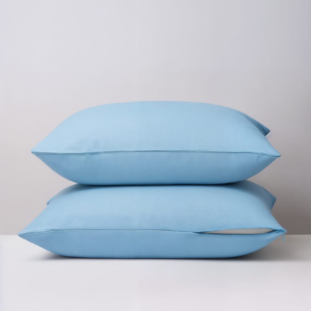 Lot de 2 taies d'oreiller 2 en 1 - alèse absorbante intégrée - coloris - Maisons du Monde