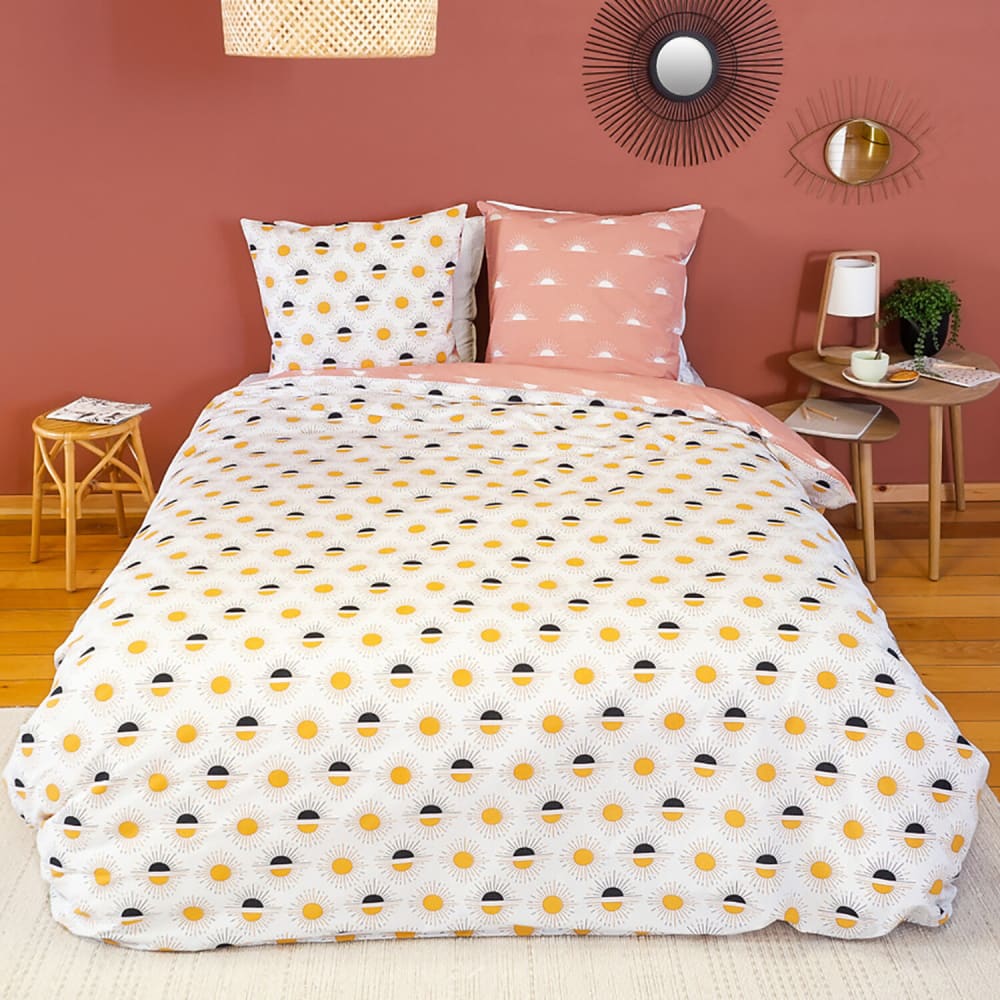 Parure housse de couette coton blanc 260x240 cm Parure housse de couette coton blanc 260x240 cm