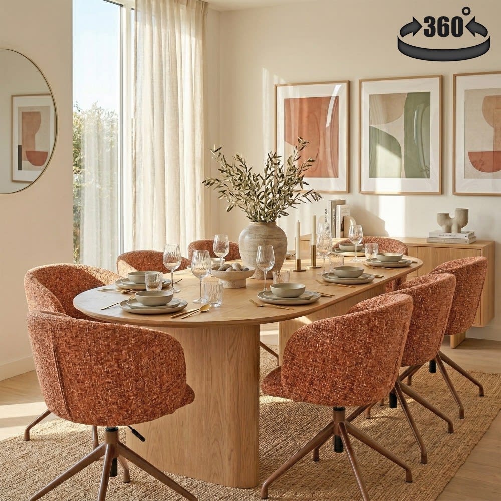 Chaise pivotante terracotta