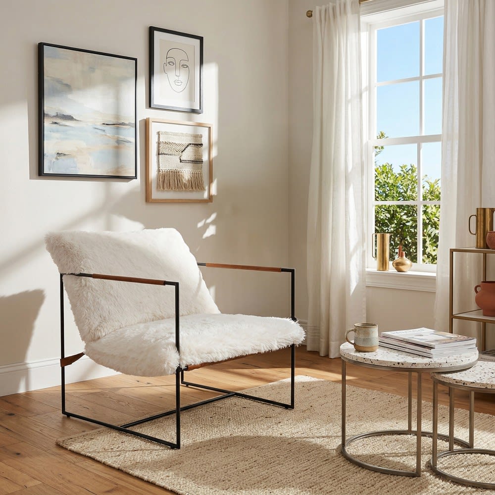 Fauteuil lounge blanc