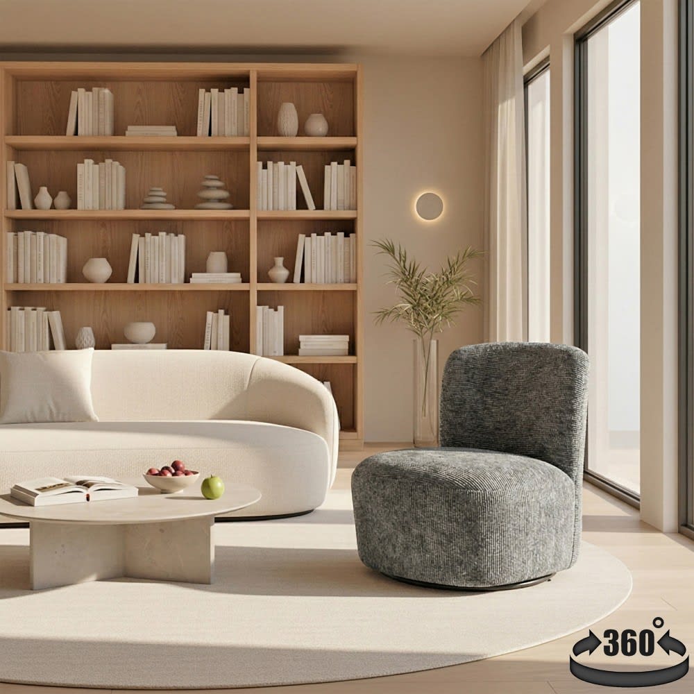 Fauteuil pivotant, gris foncé