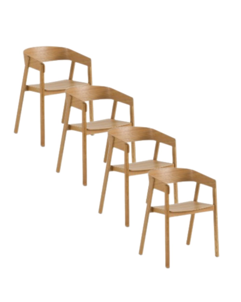 Lot de 4 fauteuils en
