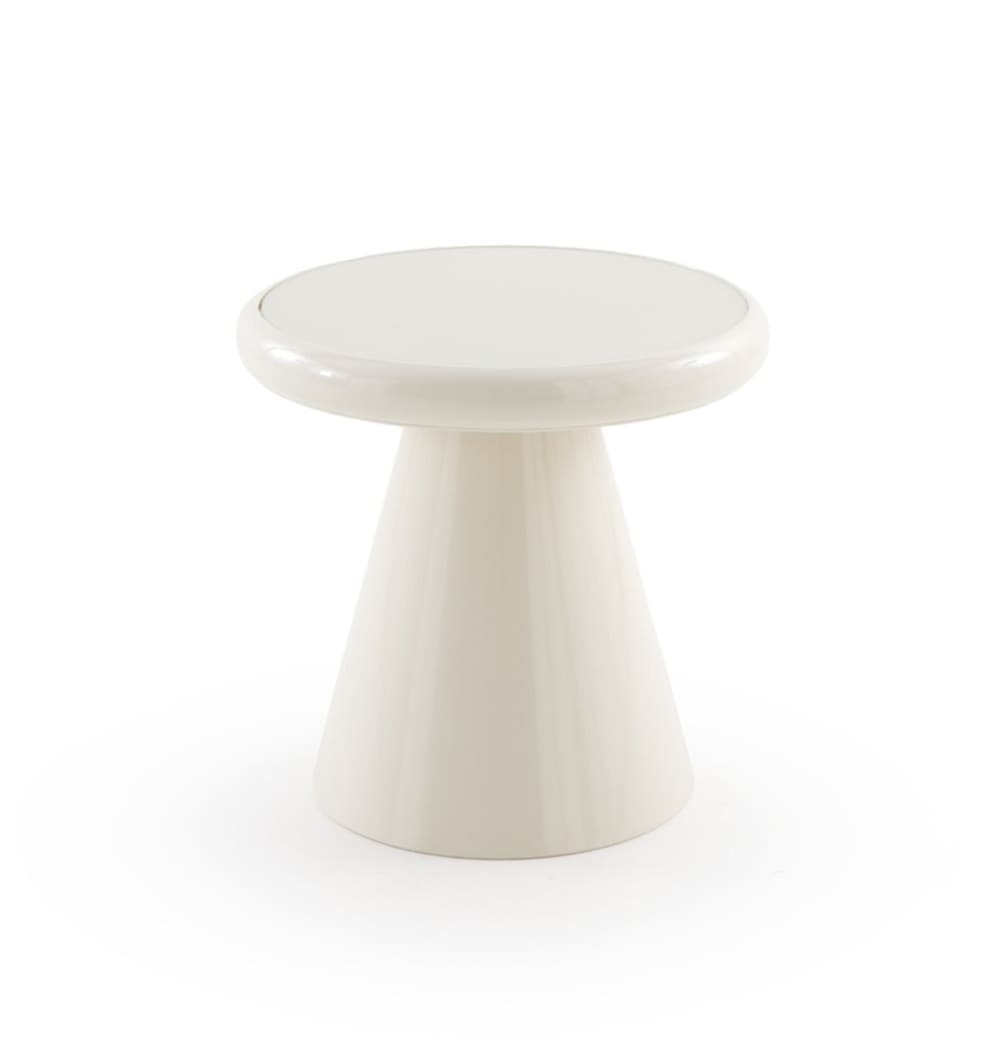 Table d'appoint en métal - plateau verre