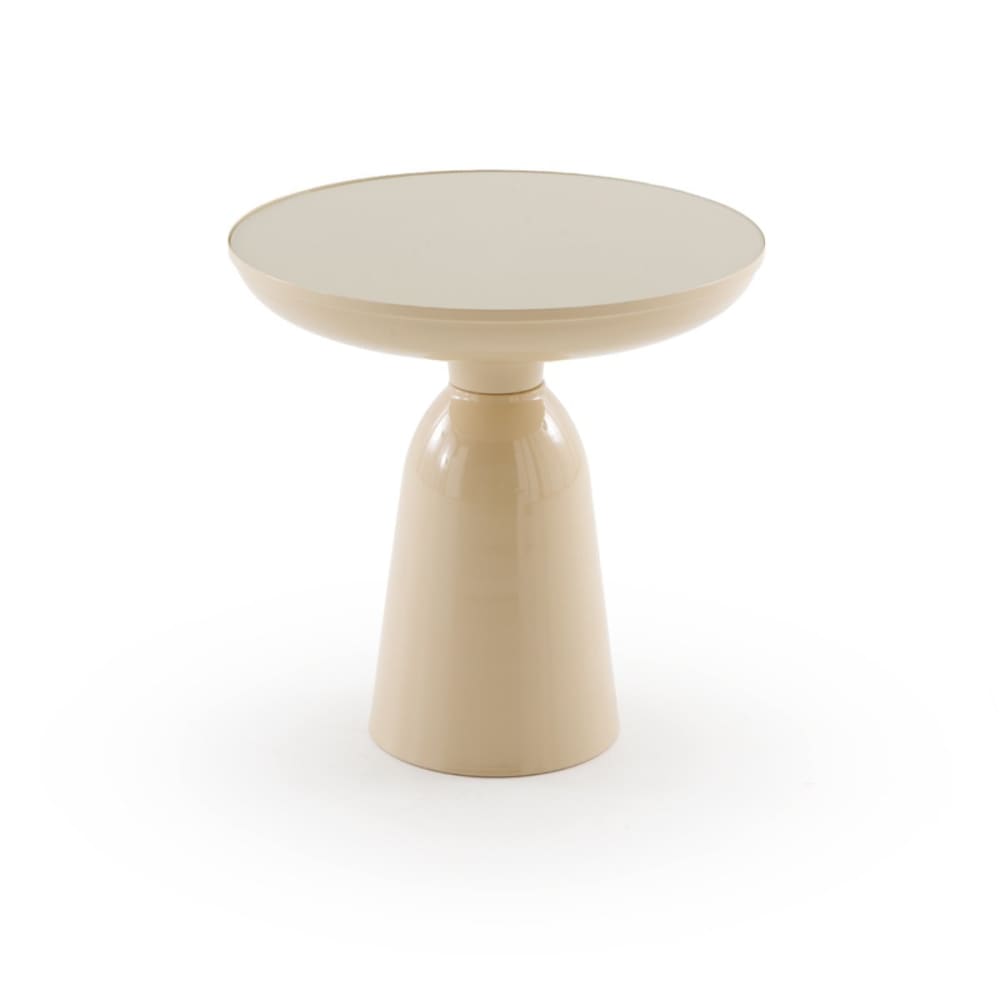 Table d'appoint en métal - plateau verre