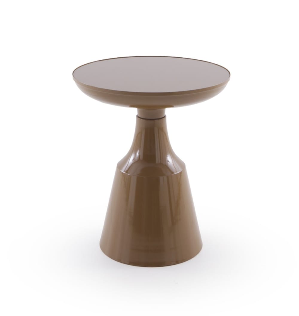 Table d'appoint en métal - verre