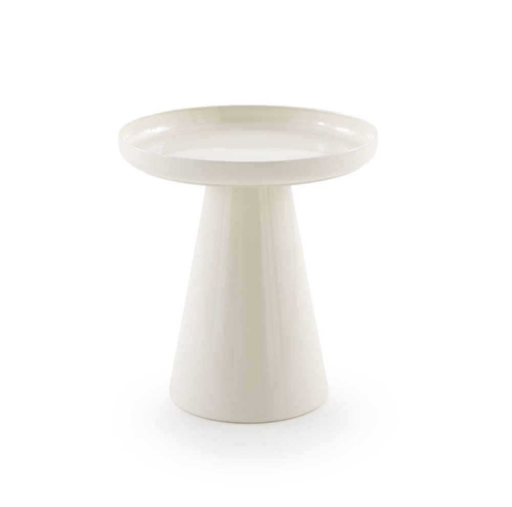 Table d'appoint en métal - verre