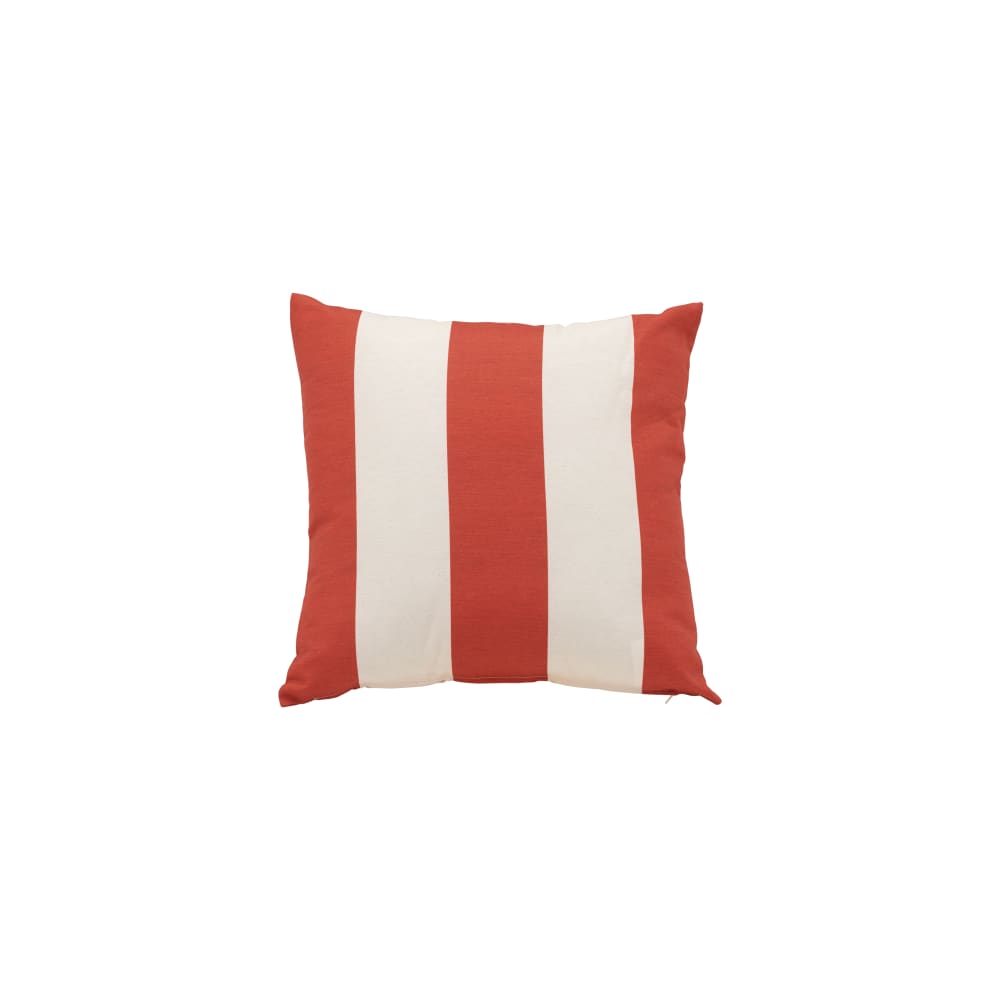 Coussin en polyester recyclé rayure rouge 40 x 40 cm