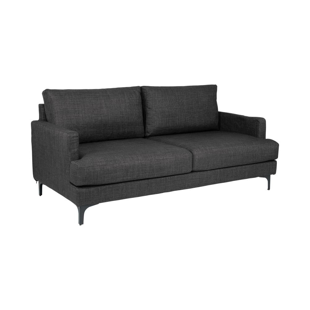 Canapé en tissu 2 places anthracite