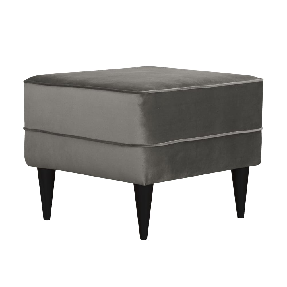 Repose-pieds tissu velours - clair