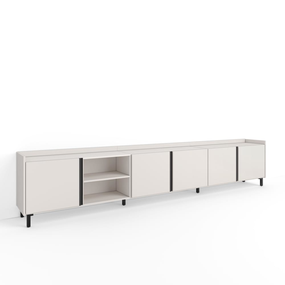 Meuble tv effet bois - pieds