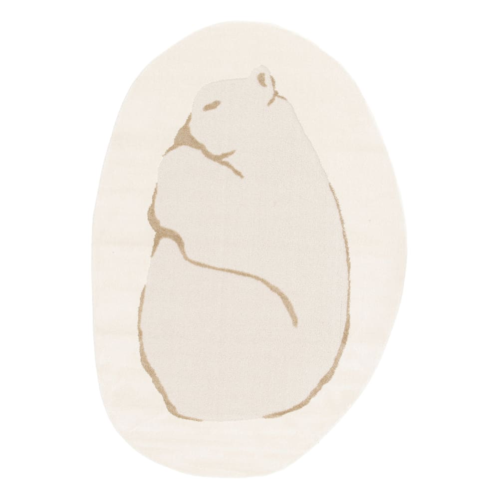 Kinderteppich mit Reliefeffekt beige 160 x 229 cm - Maisons Du