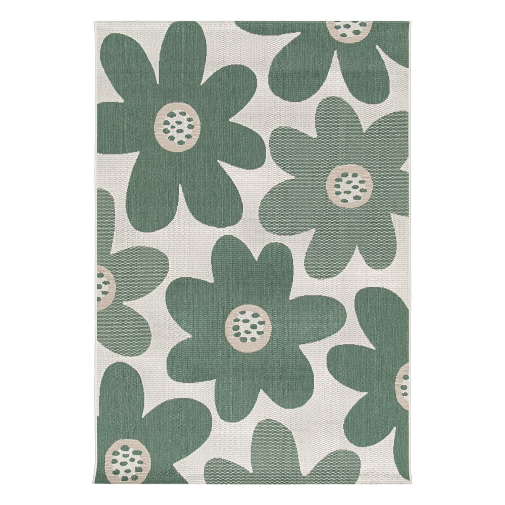 Tapis intérieur extérieur design floral 140 x 200 cm