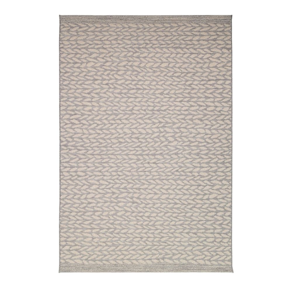 AFK Living Skandinavischer Teppich, geflochten 80 x 200 cm style modern Grau Öko-Tex Zertifikat Pp - Polypropylen