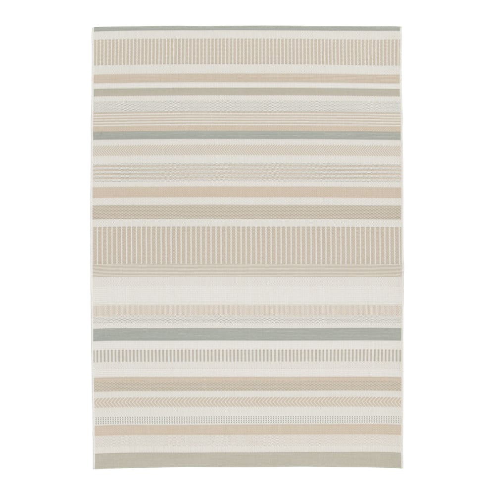 AFK Living Teppich für Innen- und Außenbereich gestreift 160 x 230 cm style modern Grün Öko-Tex Zertifikat Pes - Polyester