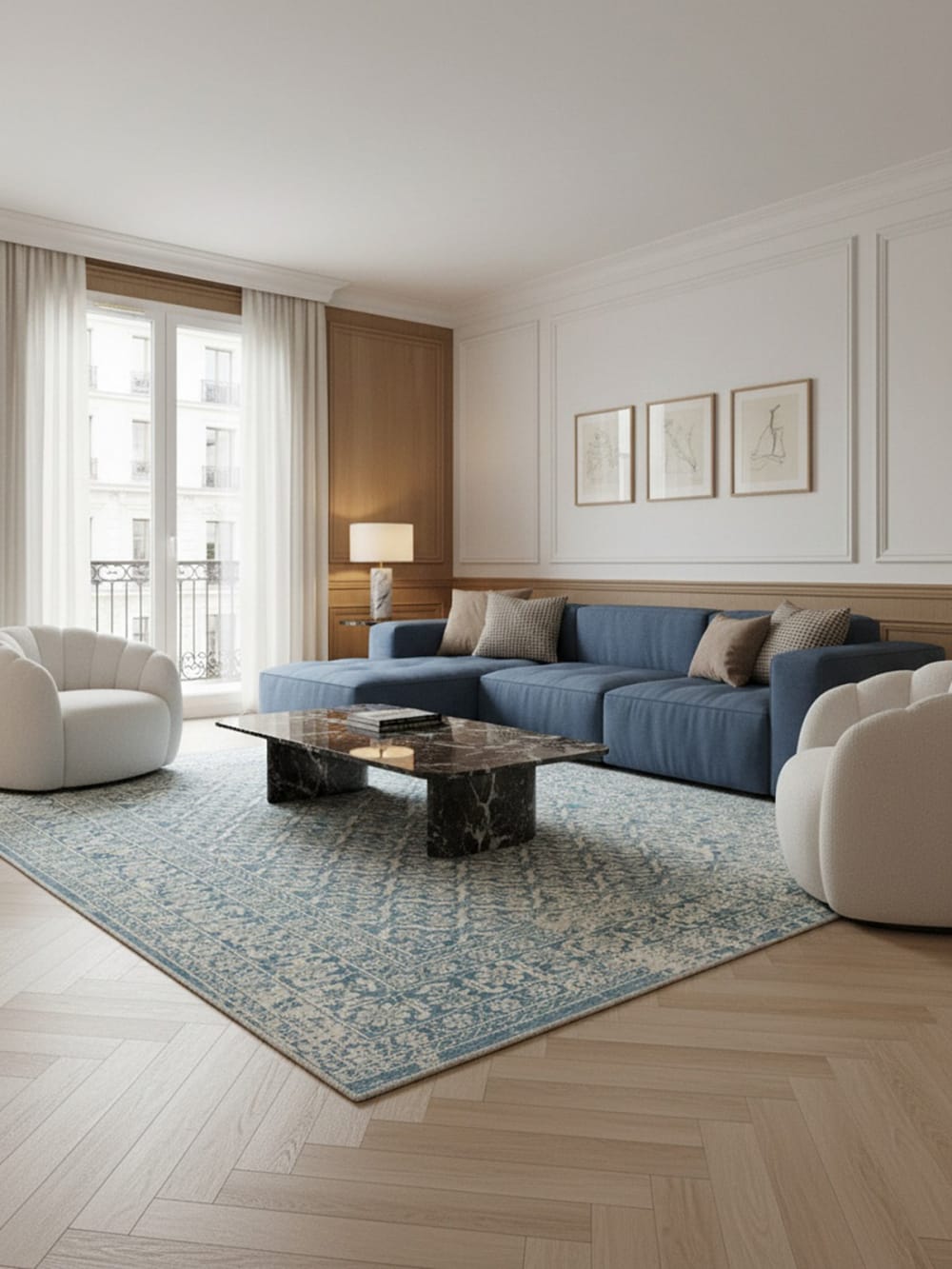 Tapis design de style vintage 160 x 230 cm — vue 3