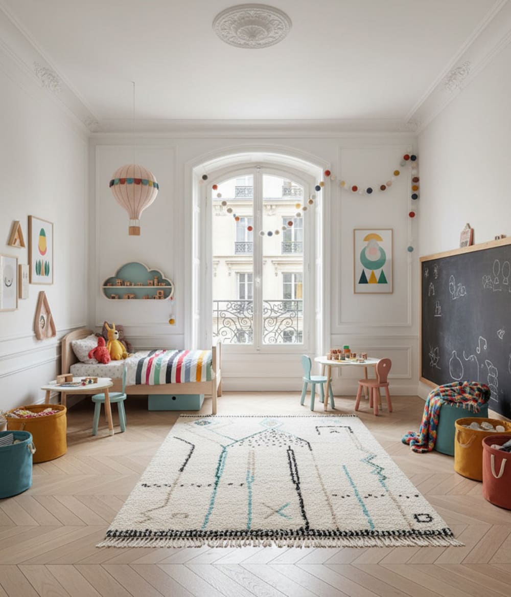 Tapis épais à franges style ethnique 160 x 230 cm — vue 4