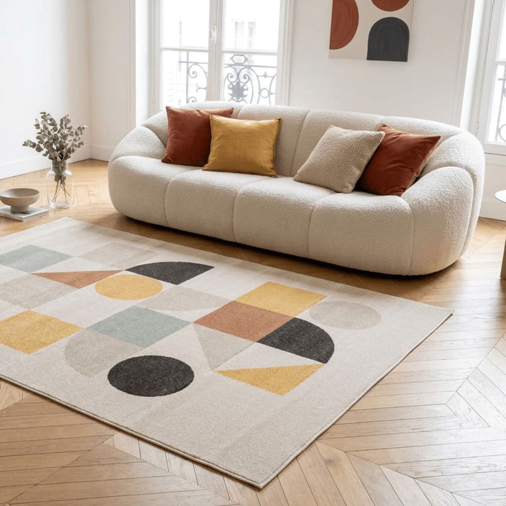 AFK Living Teppich flexibel weich pflegeleicht 135 x 190 cm style modern Mehrfarbig Öko-Tex Zertifikat Pp - Polypropylen