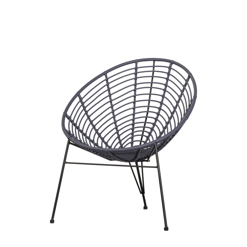 WOOOD Chaise longue aus Polyethylen, blau - Metall