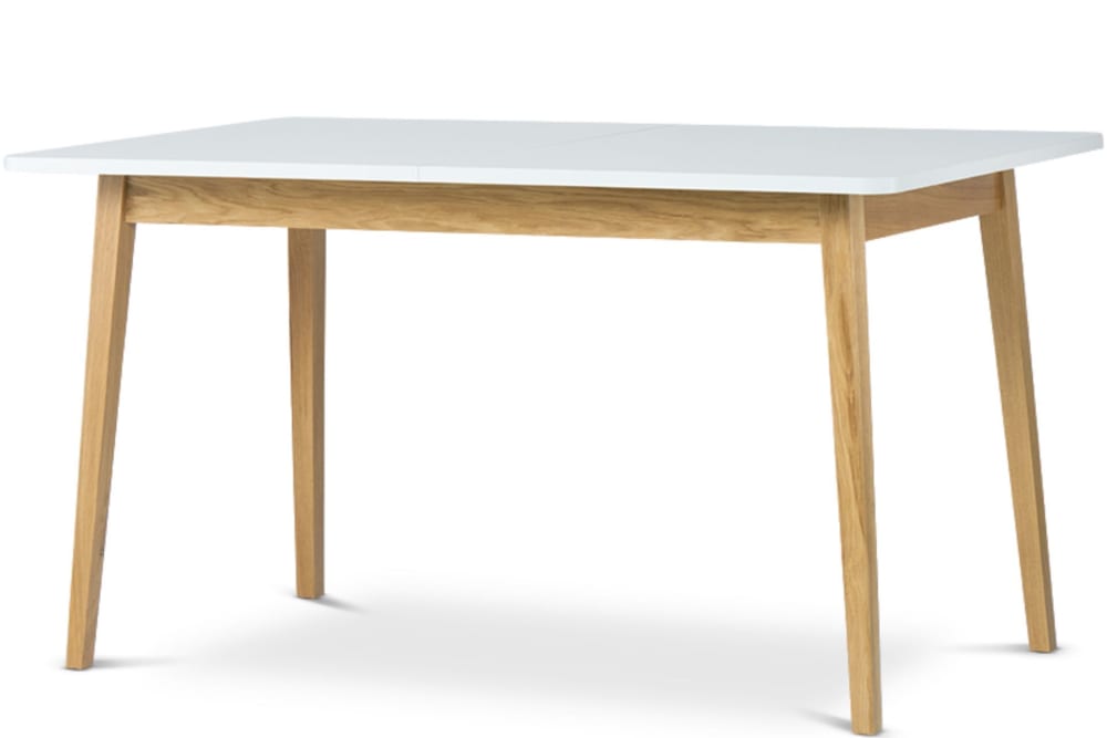 KONSIMO Esszimmertisch ausziehbar, Weiß Weiß Holz