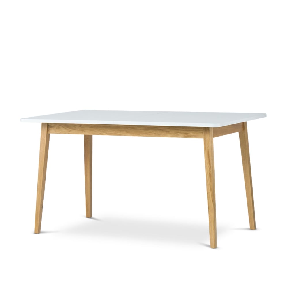 KONSIMO Esszimmertisch ausziehbar, Weiß Weiß Holz