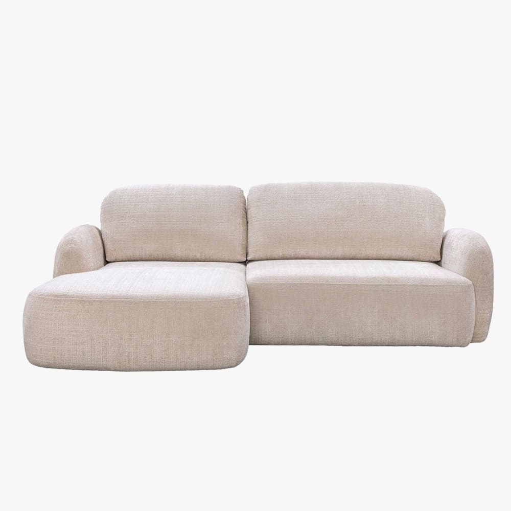 Canapé d'angle convertible 5 places en tissu