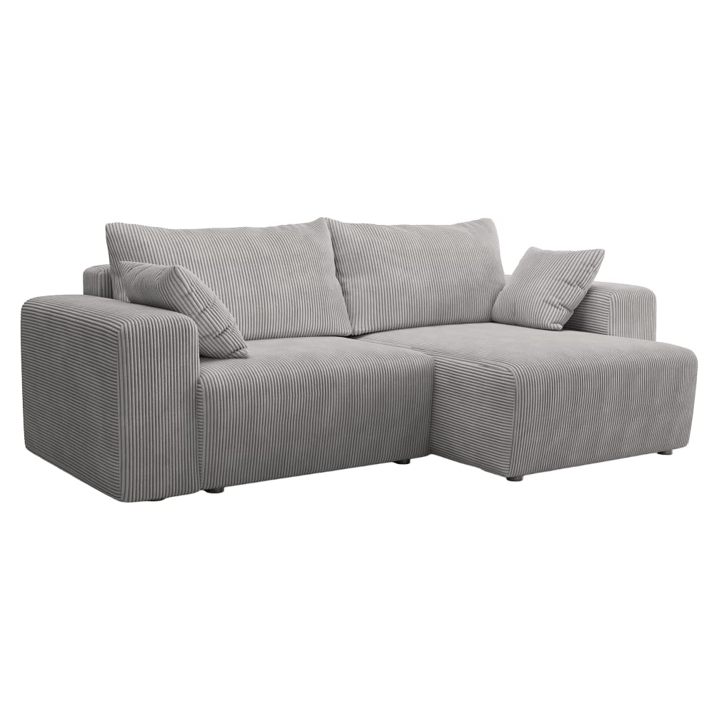 Canapé d'angle convertible 5 places en tissu