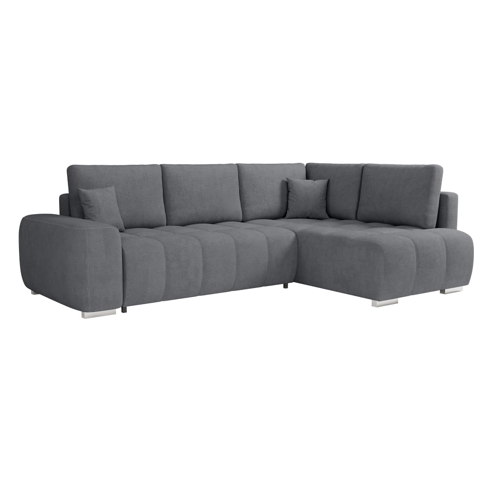 Canapé d'angle convertible 5 places en tissu