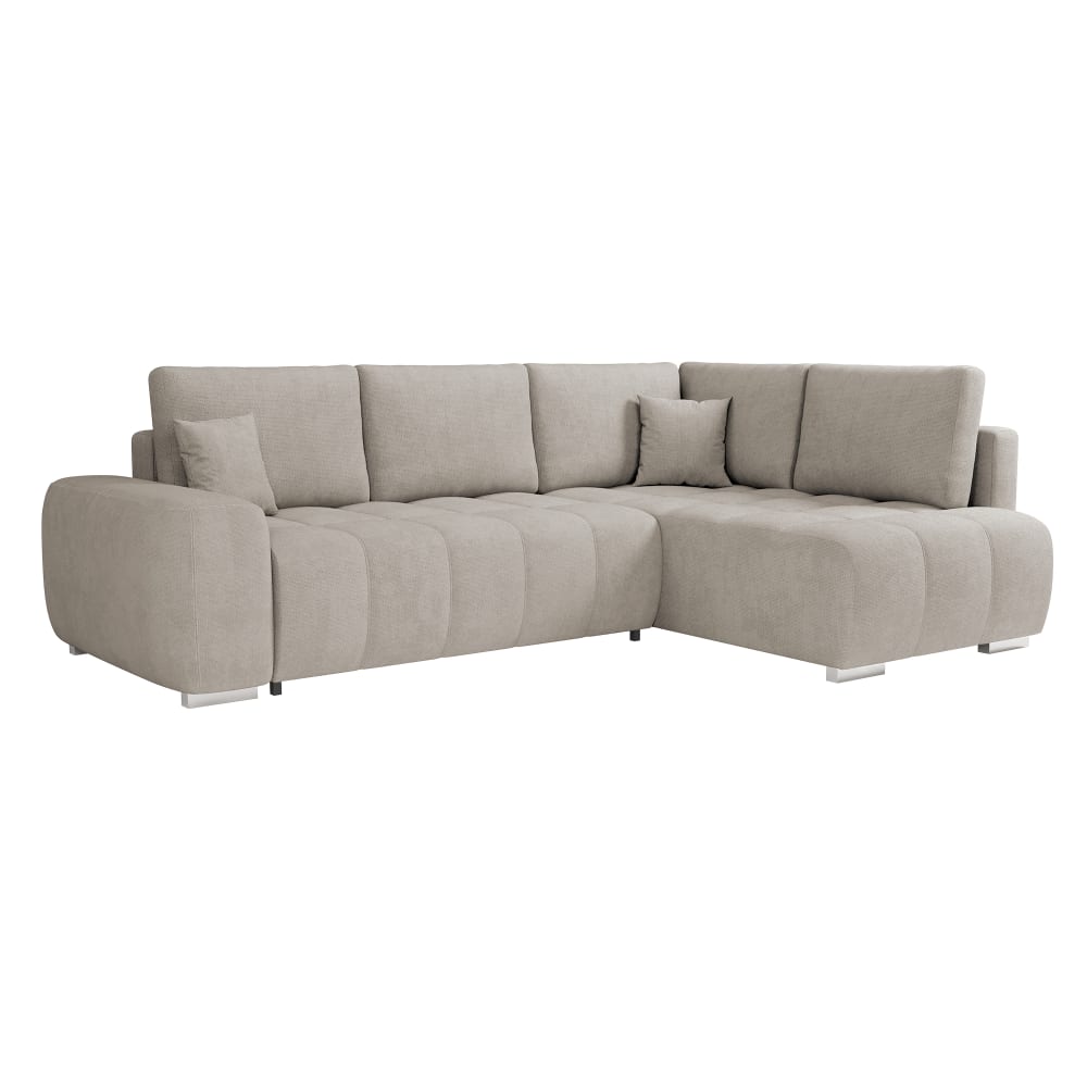 Canapé d'angle convertible 5 places en tissu
