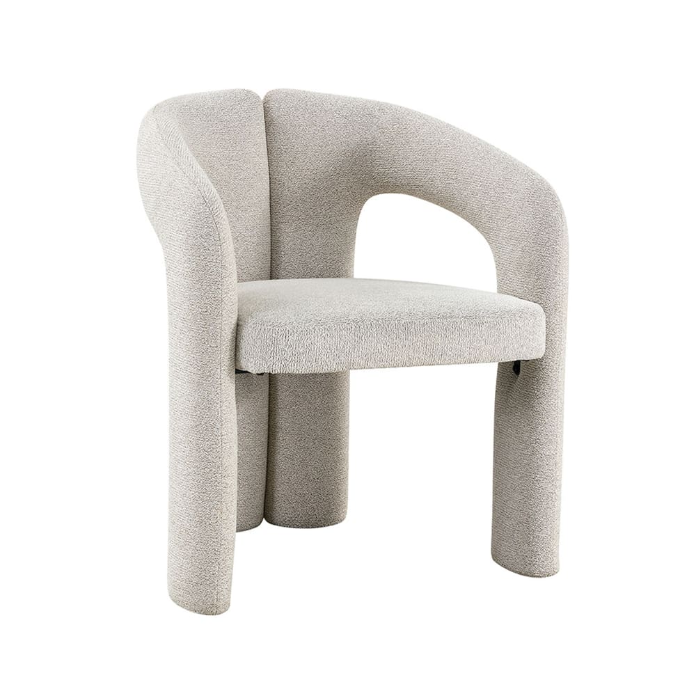 fauteuil en tissu bouclette