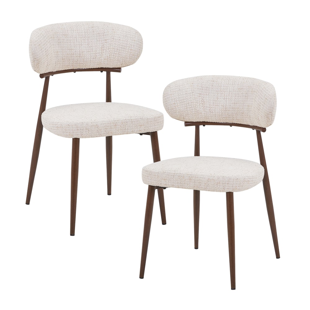 Lot de 2 chaises en tissu - pieds