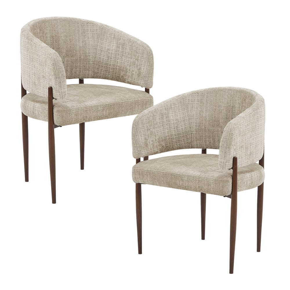 Lot de 2 chaises en tissu