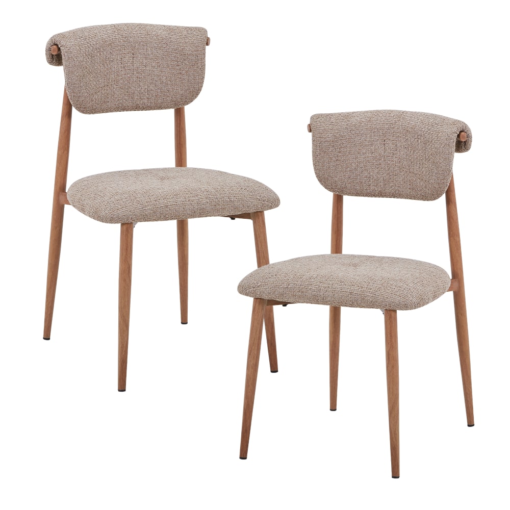 Lot de 2 chaises en tissu