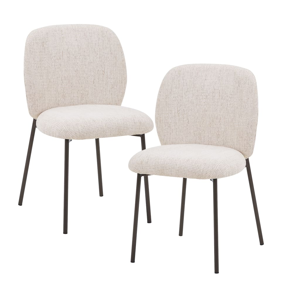 Lot de 2 chaises en tissu