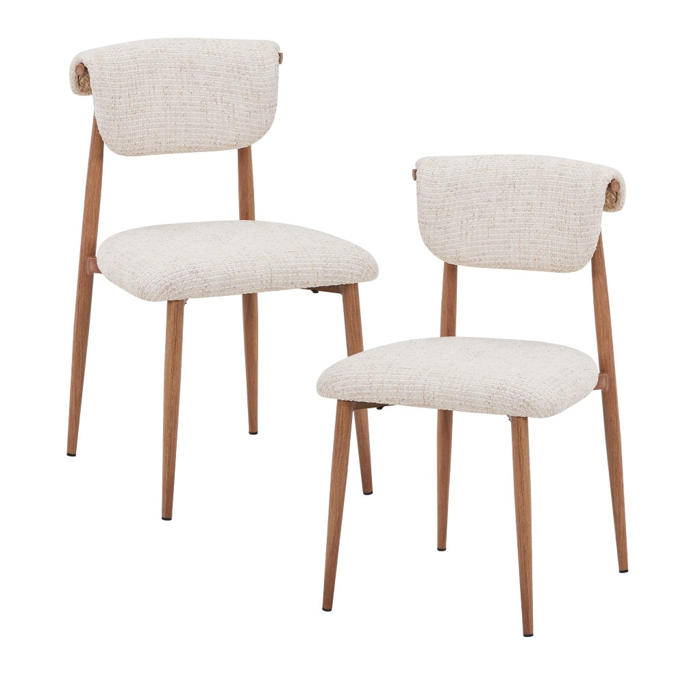 Lot de 2 chaises en tissu