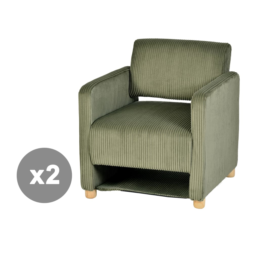 lot de 2 fauteuils en - velours